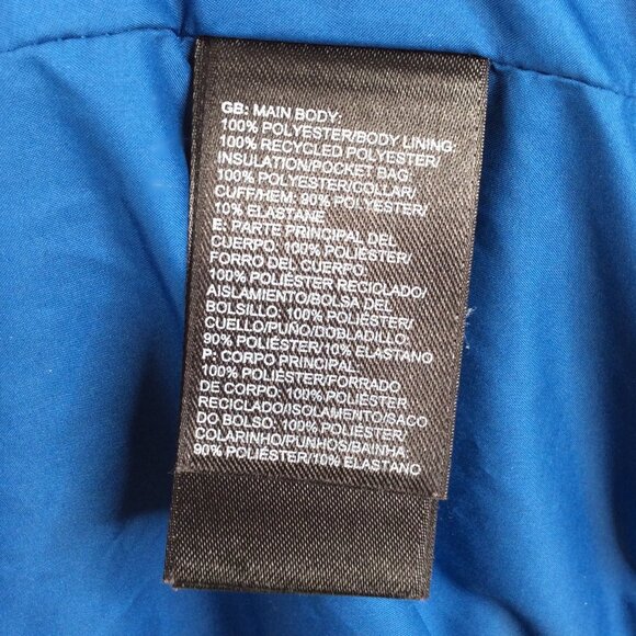 The North Face Anna Quilted Bomber Jacket Womens XS Blue Leopard Print Insulated - Picture 13 of 14